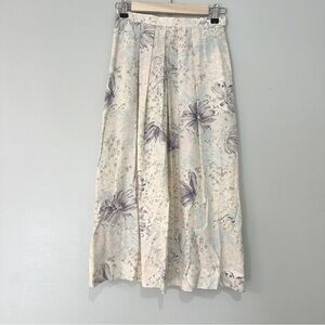 Pendleton Vintage Pleated Pastel Floral Floral Cream Maxi Skirt Women’s size 6